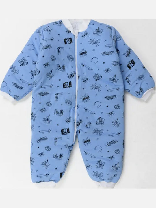 Cherry Winter Schlafsack mit Füßen Bear Hellblau
