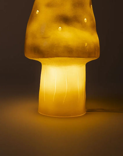 Egmont Led Kids Decorative Lamp Bedside Lamp Mushroom Gold 15x15x28εκ.