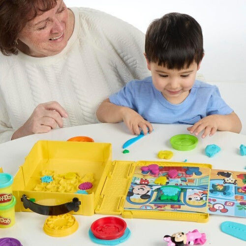 Hasbro Плей-Доу Пластелини - Игра Disney Junior On-the-Go Пекарна Кухня за 2+ Години 3 Части