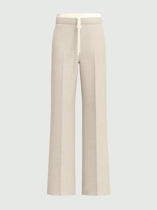 Women's Fabric Trousers Light Gray