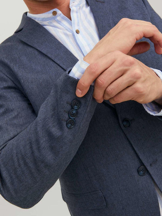 Ανδρικό Σακάκι με Στενή Εφαρμογή Navy Blazer