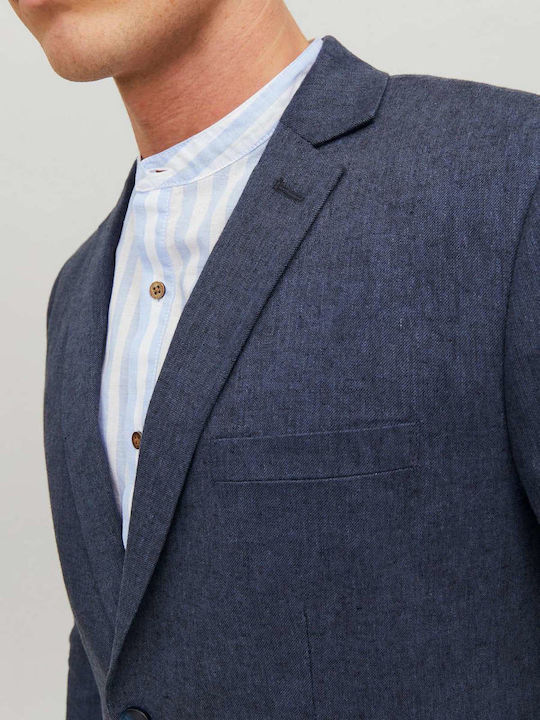 Ανδρικό Σακάκι με Στενή Εφαρμογή Navy Blazer