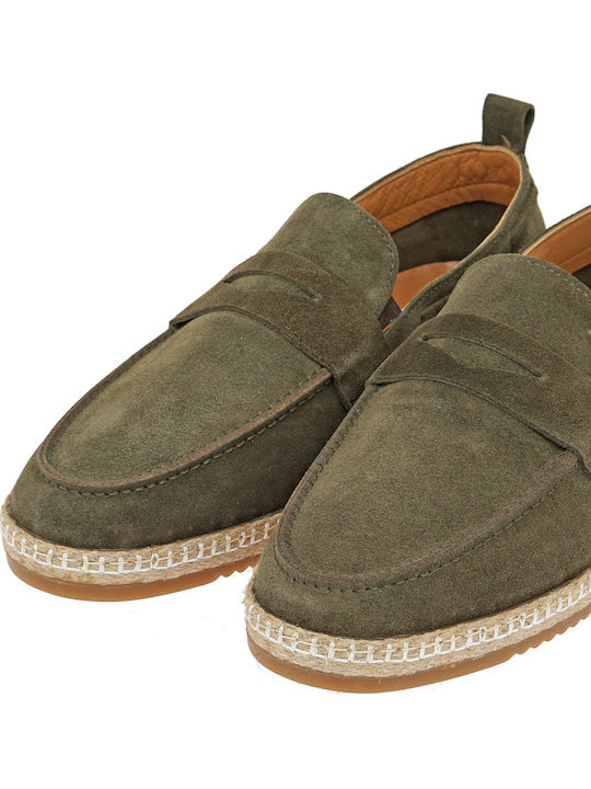 Suede Ανδρικά Loafers σε Πράσινο Χρώμα