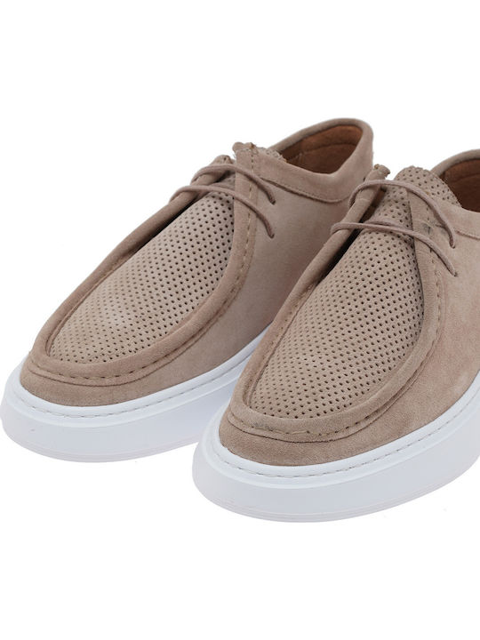 Suede Ανδρικά Loafers σε Μπεζ Χρώμα