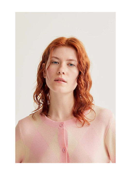 Women's Knitted Cardigan Pink