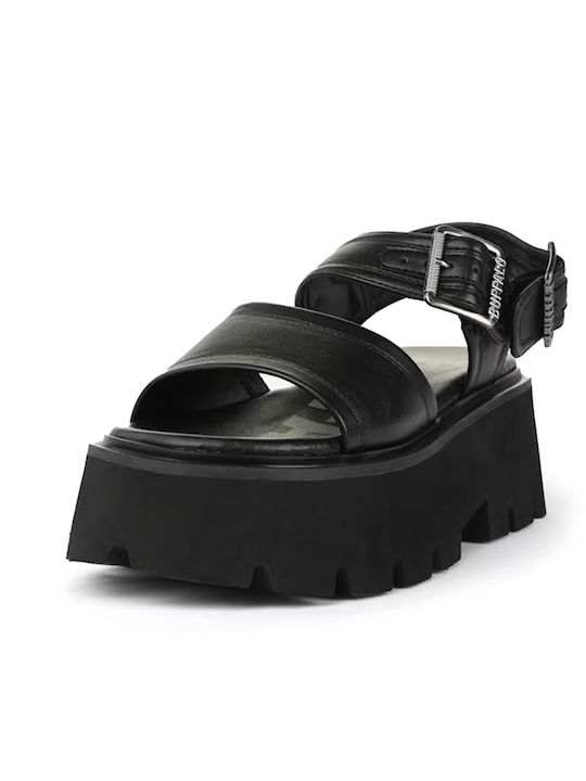 Buffalo Black Sandals