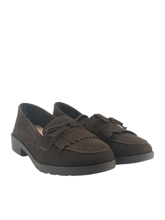 Γυναικεία Loafers σε Καφέ Χρώμα