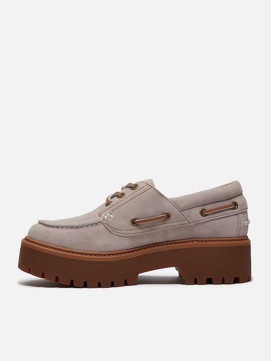Mocasini Dama Boat Shoes în Culoare Violet