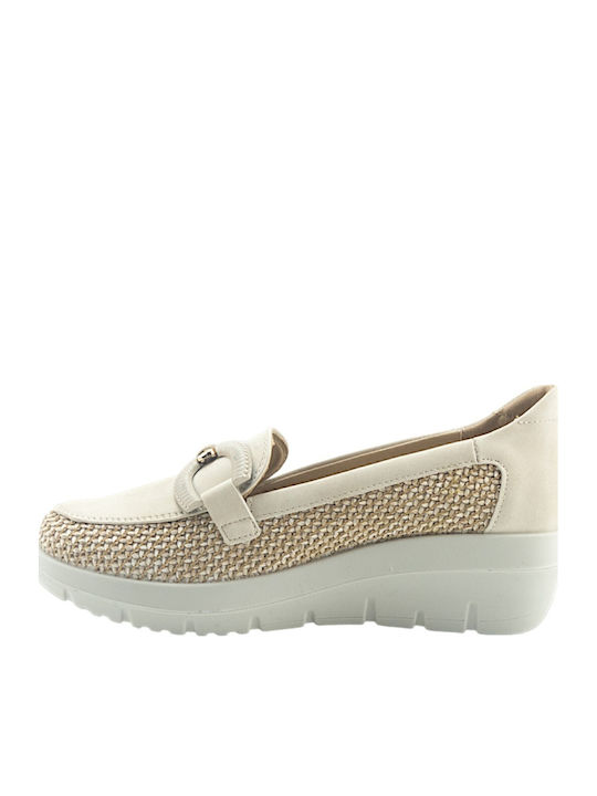 Women's Loafers in Beige Colour