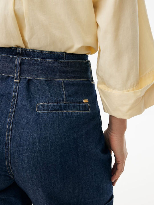 Дамски Дънков Шортс Син Denim