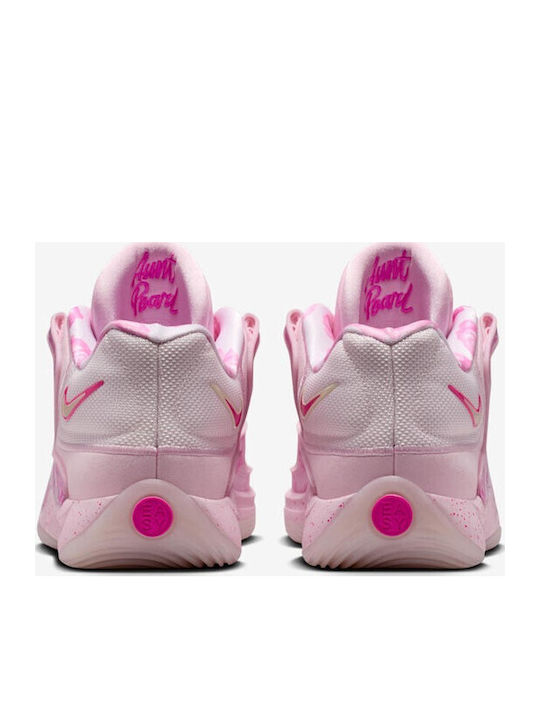 KD 18 Aunt Pearl Low Basketball Shoes Pearl Pink Laser Fuchsia Tulip Pink Playful Pink Pink Foam Glacier Blue