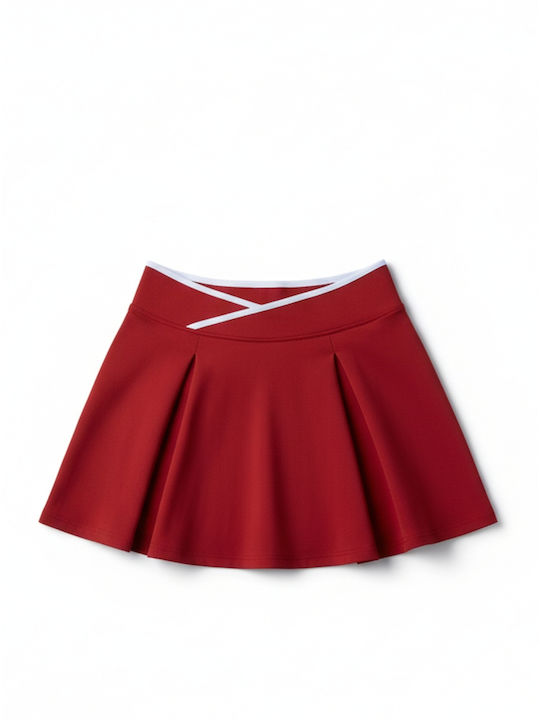 Crossline Flare Tennis Skirt Red