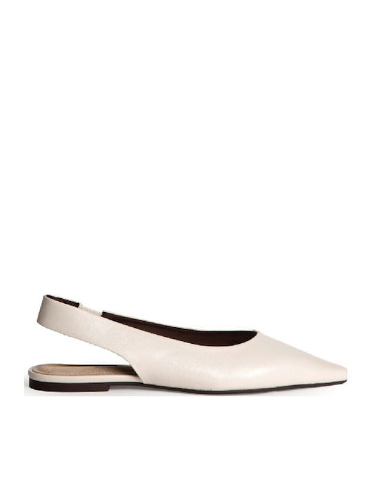 Women's Ballerina Shoes Slingback in Beige Colour
