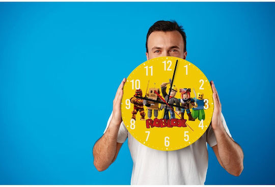 Koupakoupa Ceas De Perete Pentru Copii Roblox Squad Din Lemn 30 Cm