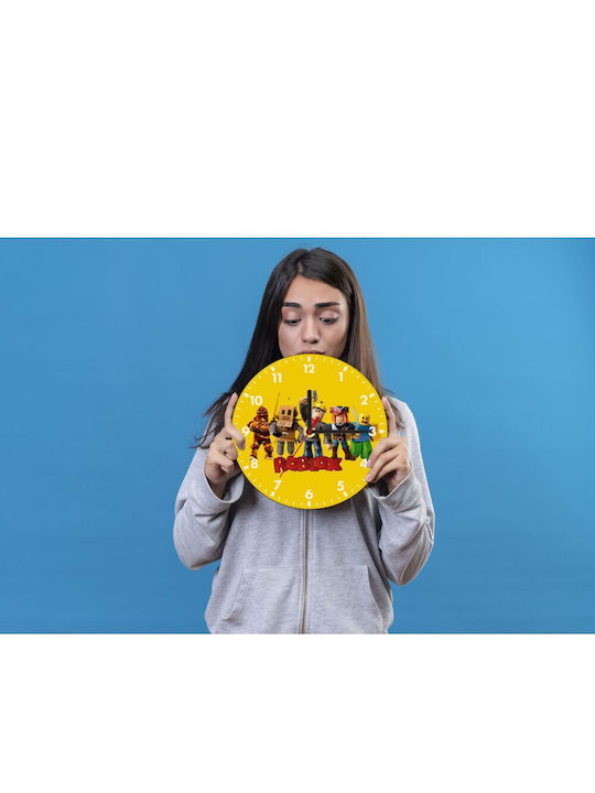 Koupakoupa Kids Wall Clock Roblox Squad Wooden 20cm