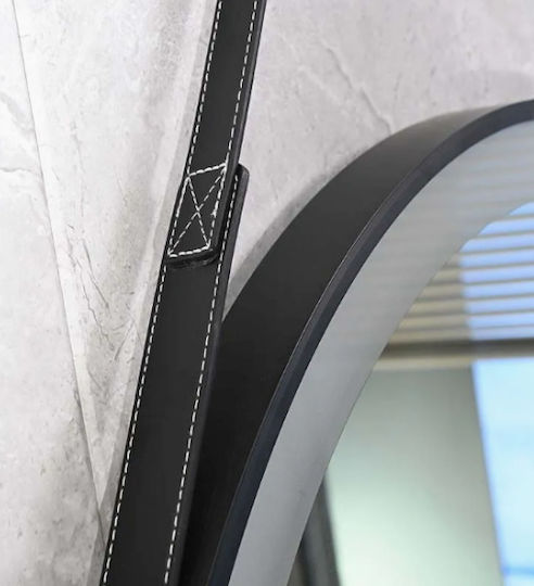 Bathroom Mirror Led Touch Mirrorlux Selene S-4676b Round Frame Diameter 600mm Black
