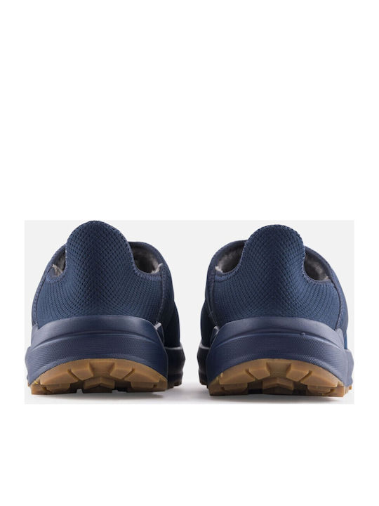 Heel Enclosed Winter Men's Slippers Blue