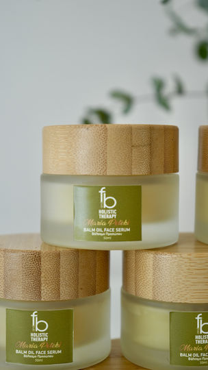 Maria Peteki Balm Oil Soothing & Moisturizing Face Serum with Vitamin E & Hyaluronic Acid for Detoxifying & Brightening