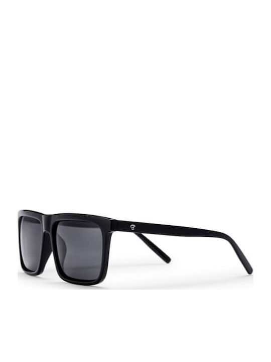 Chpo Bruce Unisex Sunglasses with Black Plastic Frame and Black Lens CHPO16132HF-103