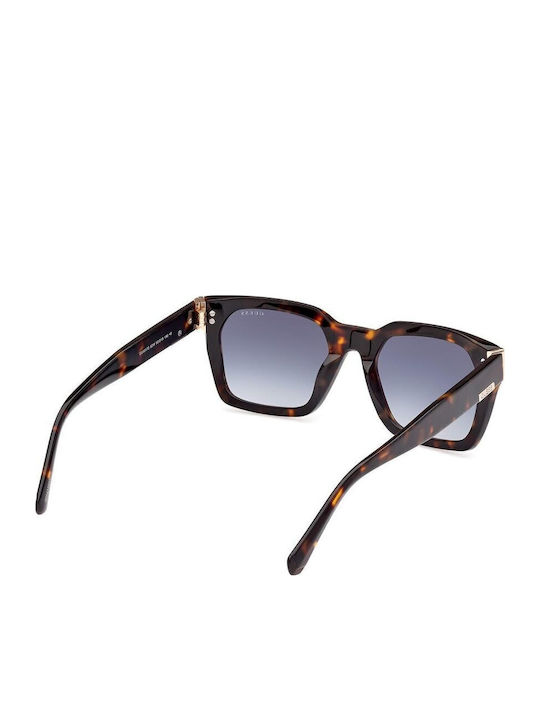 Guess Guess Damen Sonnenbrille mit Schwarz Schildkröte Horn umrandetem Rahmen und Blau Verlaufsfarbe Gläser GU00172 52W