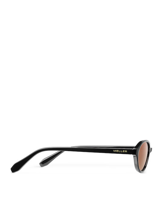 Meller Meller Damen Sonnenbrillen mit Braun Horn umrandetem Rahmen und Braun Polarisiertem Glas