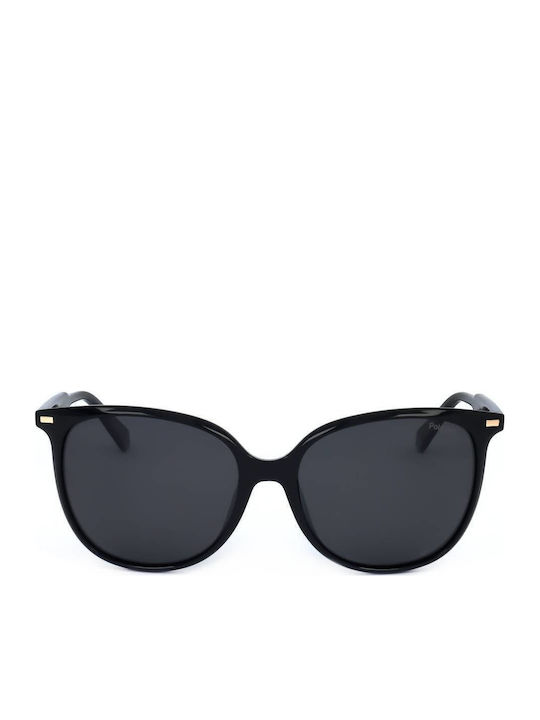 Polaroid Women's Sunglasses with Black Plastic Frame and Black Polarized Lens PLD4125/G/S 807