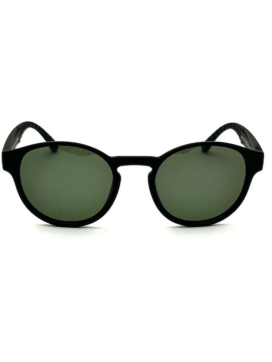 Red Bull Spect Unisex Sunglasses with Black Plastic Frame and Green Mirror Lens EDEN-001P