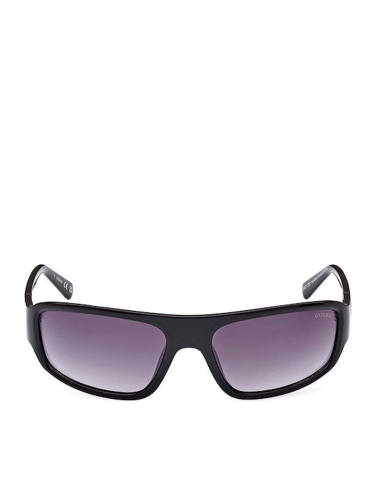 Guess Men's Sunglasses with Black Plastic Frame and Gray Gradient Lens GU00080 01B