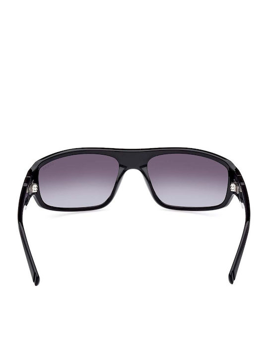 Guess Men's Sunglasses with Black Plastic Frame and Gray Gradient Lens GU00080 01B