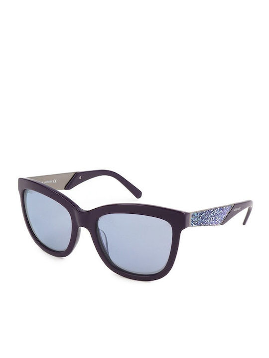 Swarovski Women's Sunglasses with Purple Plastic Frame and Purple Gradient Lens SK0125 81Z
