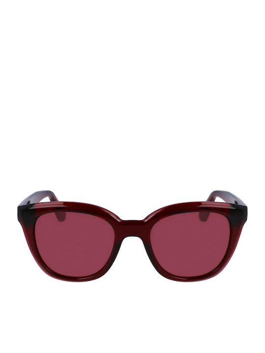Salvatore Ferragamo Damen Sonnenbrille mit Rot Gestell und Rot Linse