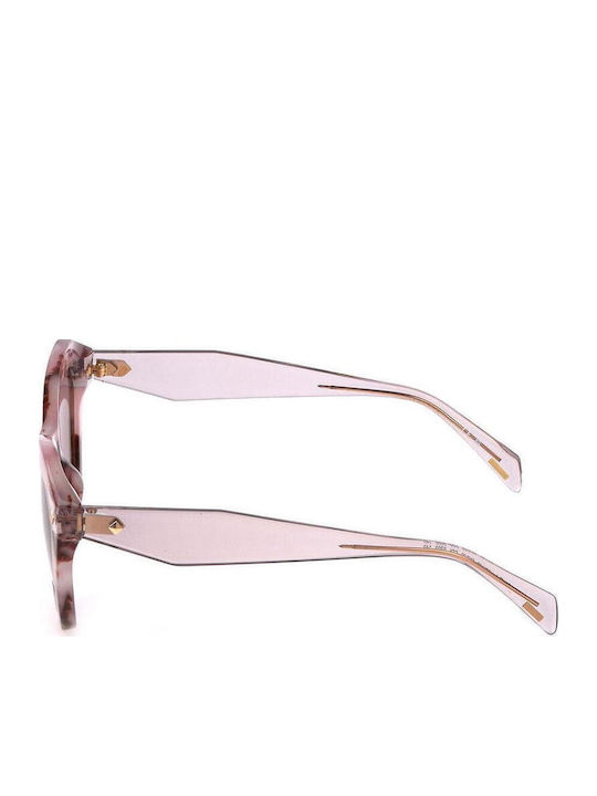 Police Women's Sunglasses with Multicolour Plastic Frame and Pink Lens SPLL97 0Z02
