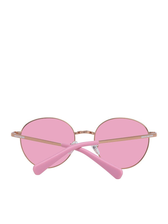 Skechers Women's Sunglasses with Rose Gold Metal Frame and Pink Lens SE6110 29S