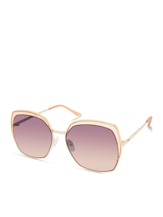 Guess Women's Sunglasses with Gold Metal Frame and Gray Gradient Lens GF0410/32B