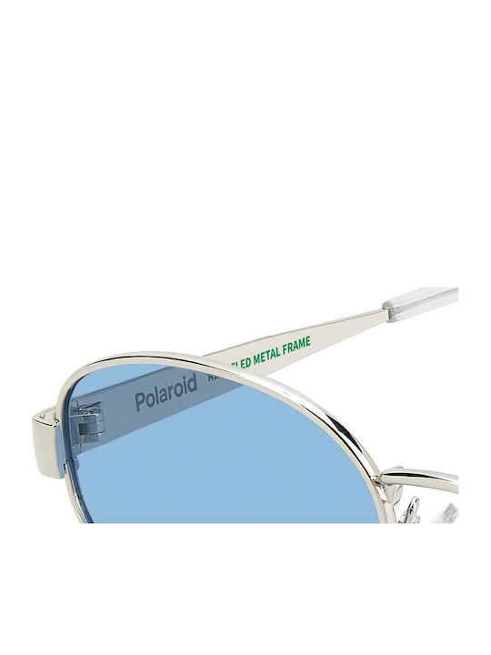 Polaroid Unisex Sonnenbrillen mit Silber Metallrahmen und Silber Spiegel Gläsern PLD6254/S/X 010/C3