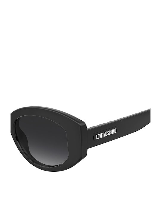 Moschino Unisex Sunglasses with Black Horn-Rimmed Frame and Black Lens MOL105/S 807/9O