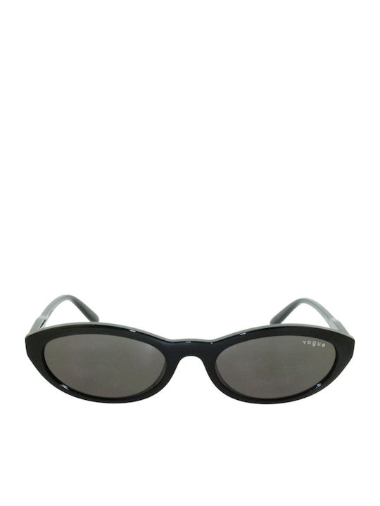 Vogue W44/87 Unisex Γυαλιά Ηλίου με Μαύρο Κοκκάλινο Σκελετό και Μαύρο Φακό