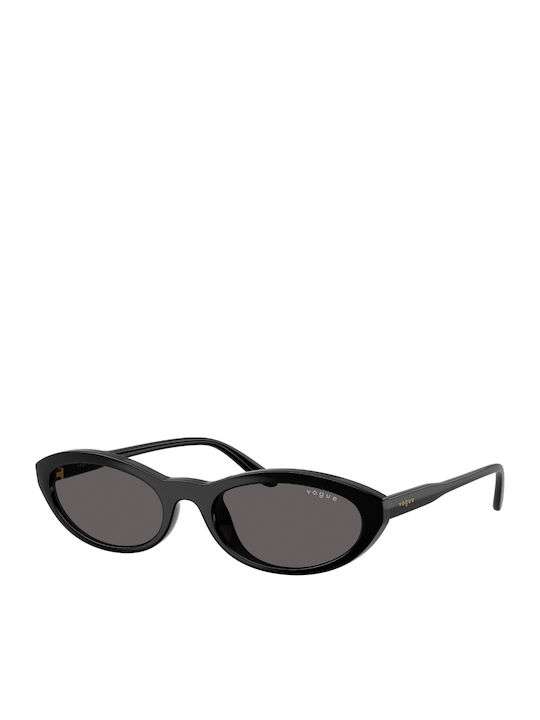 Vogue W44/87 Unisex Γυαλιά Ηλίου με Μαύρο Κοκκάλινο Σκελετό και Μαύρο Φακό