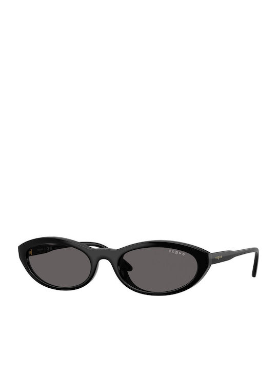 Vogue W44/87 Unisex Γυαλιά Ηλίου με Μαύρο Κοκκάλινο Σκελετό και Μαύρο Φακό