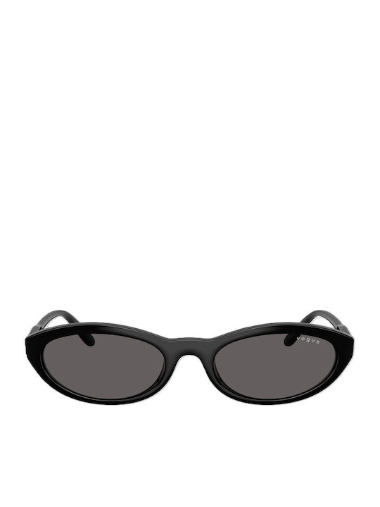 Vogue W44/87 Unisex Γυαλιά Ηλίου με Μαύρο Κοκκάλινο Σκελετό και Μαύρο Φακό