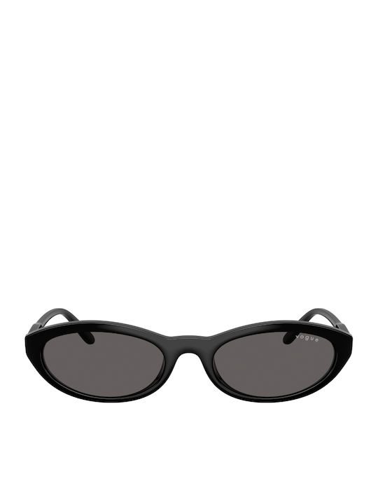 Vogue W44/87 Unisex Γυαλιά Ηλίου με Μαύρο Κοκκάλινο Σκελετό και Μαύρο Φακό