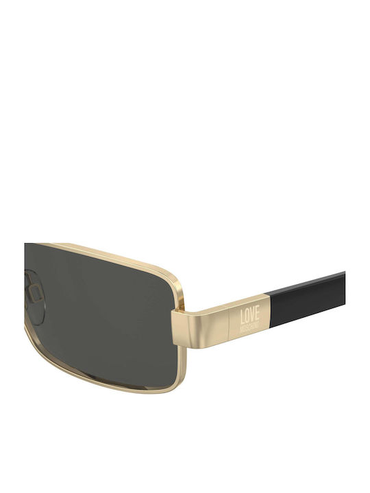 Moschino Unisex Sunglasses with Gold Metallic Frame and Grey Lenses MOL100/S 000/IR