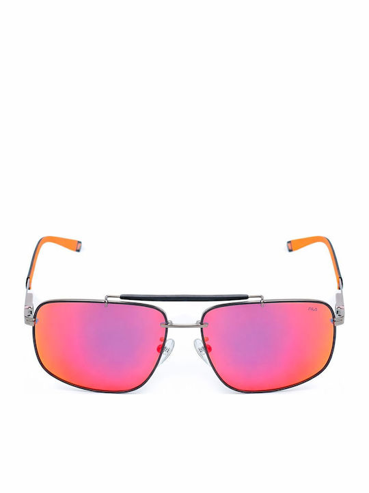 FILA Men's Sunglasses with Gray Metal Frame and Gray Lens SFI210 K56R