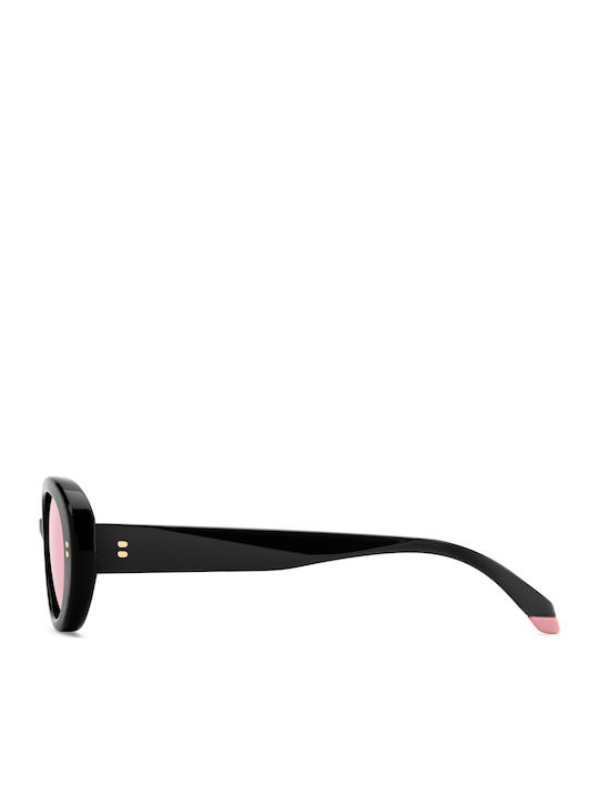 Polaroid Unisex Sunglasses With Black Horn-Rimmed Frame And Black Lens PLD6253/S/X QFU/0F