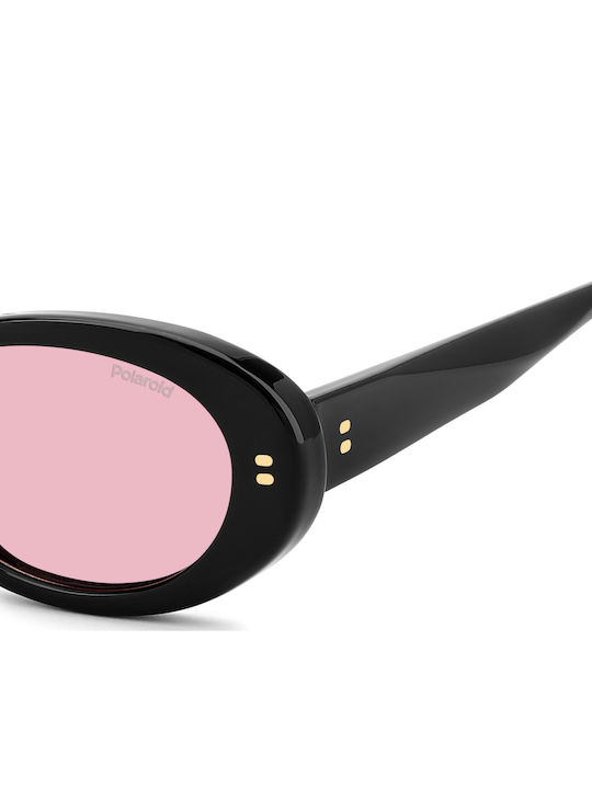 Polaroid Unisex Sunglasses With Black Horn-Rimmed Frame And Black Lens PLD6253/S/X QFU/0F