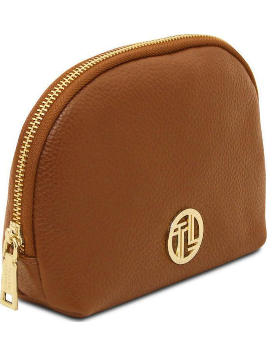 Vera Leather Cosmetic Bag Cognac
