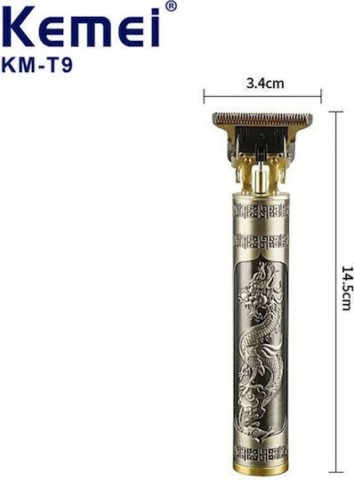 Kemei Trimmer Rechargeable Gold KM-T9B