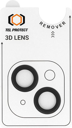 Tel Protect Προστασία Κάμερας Tempered Glass Μαύρο για το iPhone 15, iPhone 15 Plus