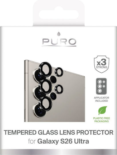 Puro Camera Protection Tempered Glass Black for Samsung Galaxy S26 Ultra