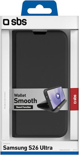 SBS Smooth Wallet Σιλικόνης Μαύρο (Galaxy S26 Ultra)